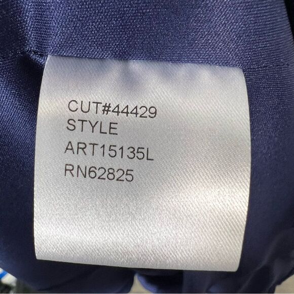 Tadashi Shoji Women’s Size 14 Blue Barbara Crepe Sleeveless Formal Gown Dress - Picture 14 of 16